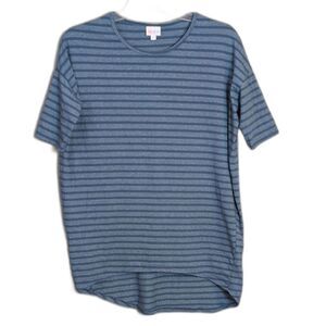 LuLaRoe Blue Stripe Tunic Tee Women's XS